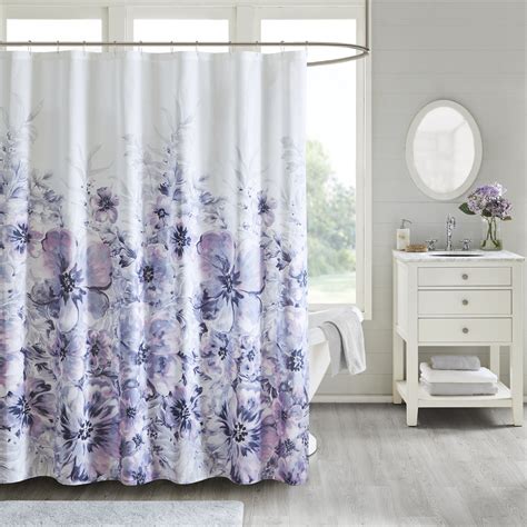 Home Essence Slade Floral Cotton Printed Shower Curtain