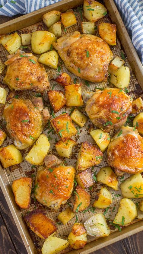 Chicken And Potatoes Is A Very Easy One Sheet Pan Dinner Made With