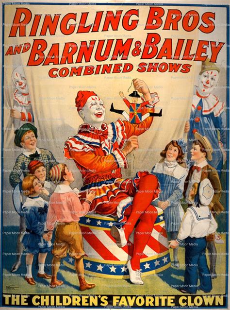 Large Vintage Digital Circus Poster Art Print Instant Download  File