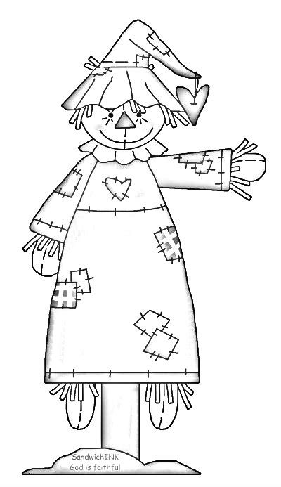 20 easy coloring sheets for seniors. Cute Scarecrow Coloring Pages - GetColoringPages.com