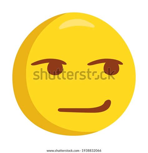 Smirking Emoji Icon Illustration Flirting Smug Stock Vector Royalty