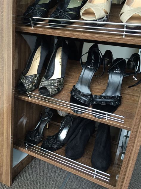 Even hooks and a coat stand can be utilised in the bedroom as alternative practical solutions. Shoe pantry from Cabinetmakers Choice. Easy shoe storage ...