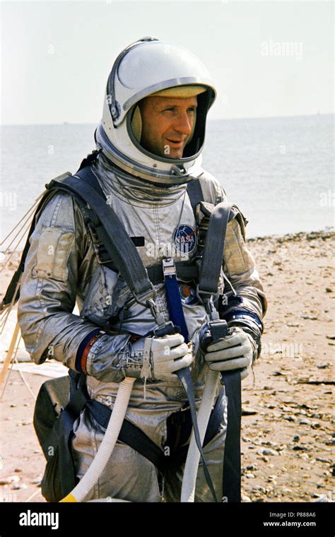 Astronaut Thomas P Stafford Gemini 6 Prime Crew Pilot Stands Ready