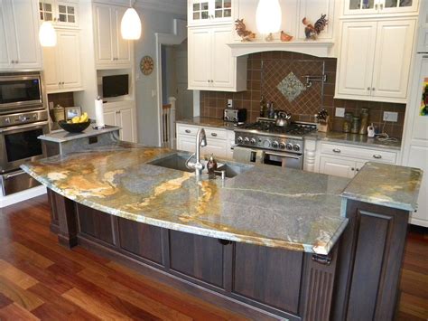 We offer over 50 marble color options. Van Gogh (blue louise) Granite countertop. Via All Tile ...