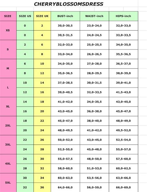 Uk Clothes Size Chart Ubicaciondepersonascdmxgobmx