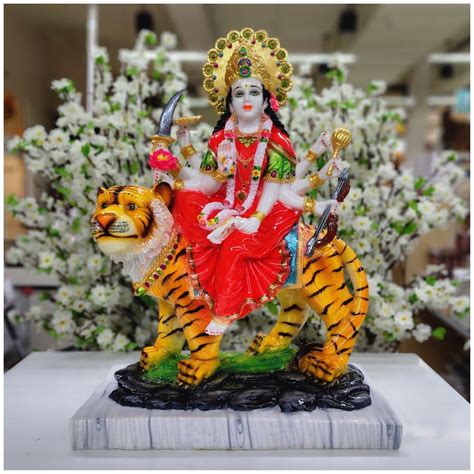 Buy Atoz India Cart Durga Ma Statue In Resin Goddess Durga Ma Sculpture