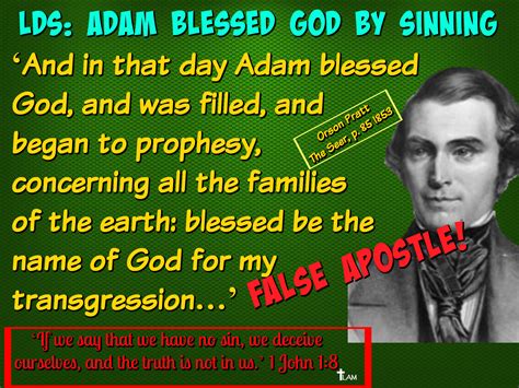Lds Adam Blessed God By Sinning Life After Ministry