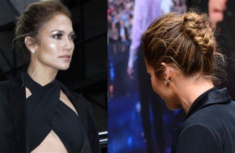 Jennifer Lopez Chignon Braided Updo Jennifer Lopez Hair Pretty