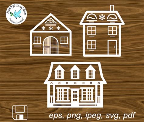 House Svg Clipart House Svg Png File For Printing House Etsy