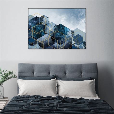 Natural bed company makes a range of solid wooden beds, bedroom furniture and bedding. Printable Scandinavian poster navy blue gold Downloadable ...