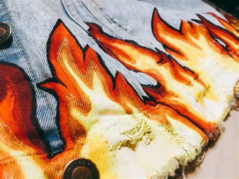 Drawing Fire On Jeans