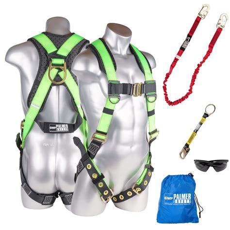 Palmer Safety Fall Protection Safety Harness Kit I 5pt Full Body 6