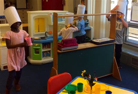 Atonement Lutheran Preschool Pretend Play In A Restaurant During Center Time In The 4 Year Old