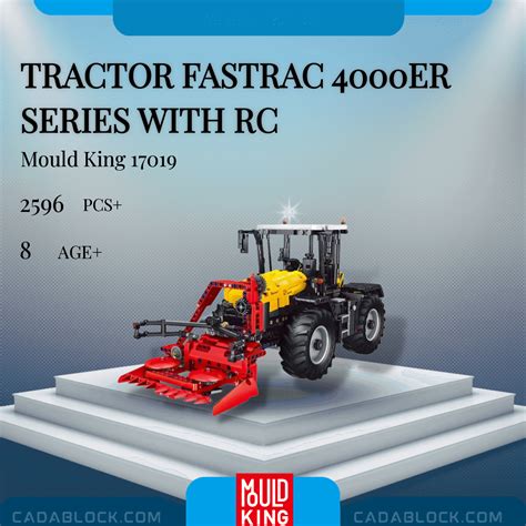 Mould King 17019 Tractor Fastrac 4000er Series With Rc Technician