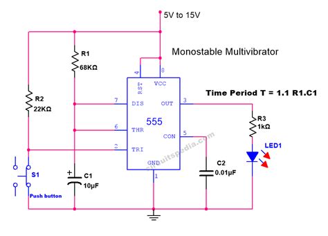555 Timer Ic Astable Multivibrator Monostable Bistable