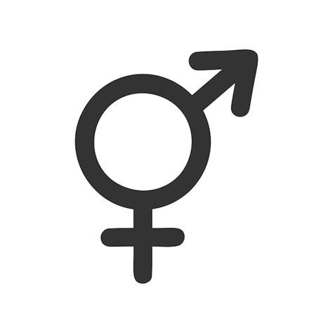 Premium Vector Male And Female 2 In 1 Sign Bigender Intersex Androgynous Hermaphrodite Symbol