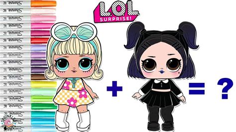 Lol Surprise Dolls Coloring Book Mash Up Dusk And Go Go Gurl Become