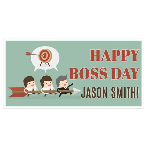 Happy Boss Day Banner Personalized Party Backdrop