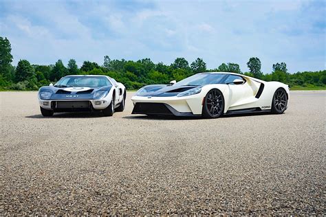 2022 Ford Gt Shown In 64 Prototype Guise Wimbledon White Paint And