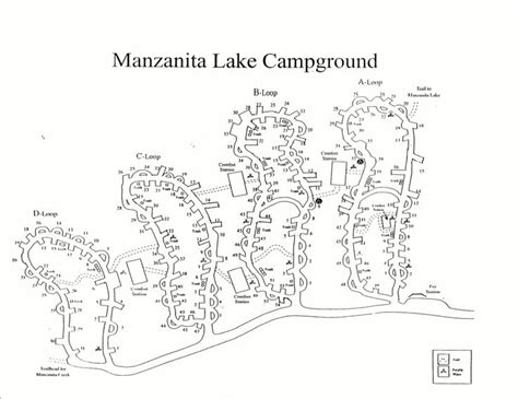 Lassen Manzanita Lake Campground Map 1540×1190 National Parks