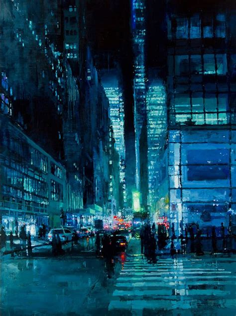 Jeremy Manns Eery Urban Oil Paintings City Painting Urban Landscape