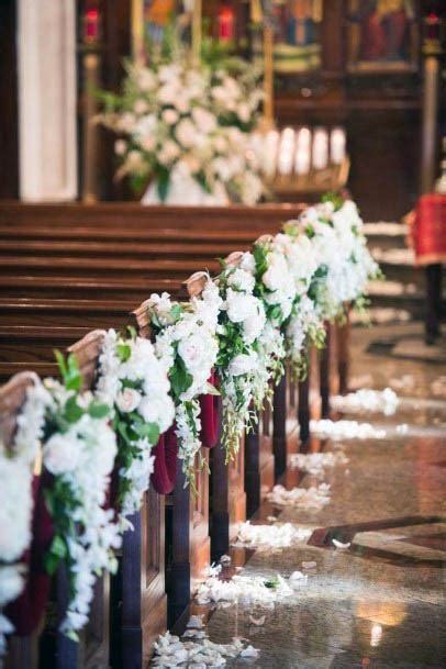 Top 50 Best Wedding Pew Decoration Ideas Church Aisle Decor