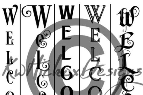 Download Vertical Welcome Sign Bundle Svg, Eps, Dxf File By Kerry ...