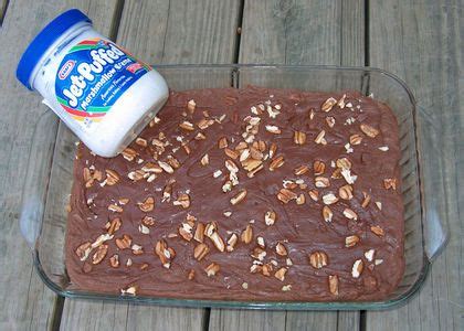 A tried and trusted recipe for easy fudge contains marshmallow creme, chopped walnuts, and a bag of chocolate chips. Kraft Marshmallow Cream (Jet-Puff) -- fudge in a jar ...