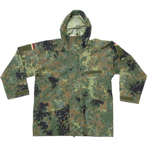 German Army Bundeswehr Flecktarn Camouflage Waterproof Jacket Coat
