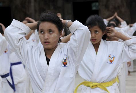 Uprooted By War Fearing Troops Myanmar Girls Learn Karate Ap News
