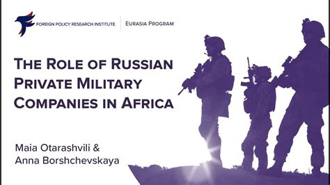 The Role Of Russian Private Military Companies In Africa Youtube