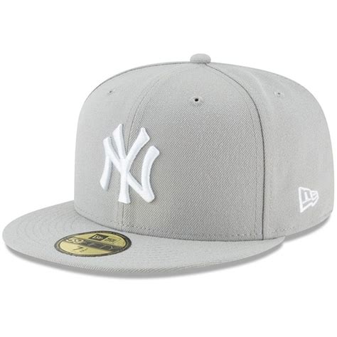 Men S New Era Gray New York Yankees Fashion Color Basic Fifty Fitted Hat Fitted Hats Swag