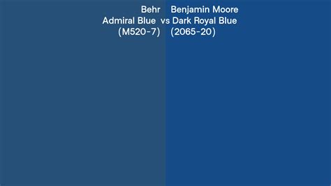 Behr Admiral Blue M520 7 Vs Benjamin Moore Dark Royal Blue 2065 20
