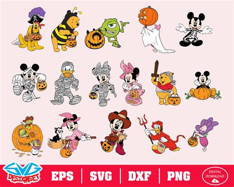 Disney Halloween Svg Dxf Eps Png Clipart Silhouette And Cutfiles