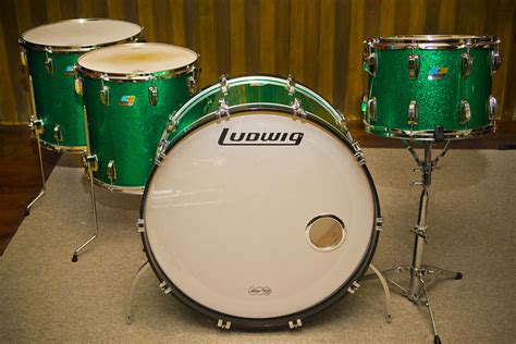 Ludwig Green Sparkle Classic Maple Bonham Kit Harmony Central