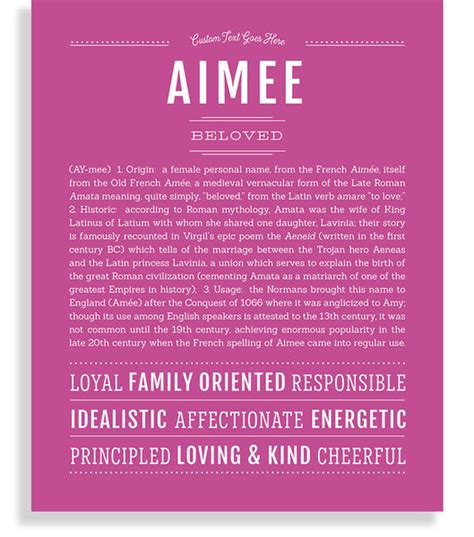 Aimee Name Art Print Personalized T