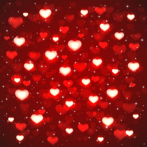 Valentine Backdrop Red Heart Shape Sequin Sparkle Bokeh