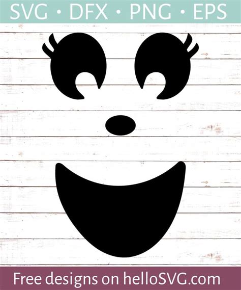 Happy Ghost Face SVG - Free SVG files | HelloSVG.com