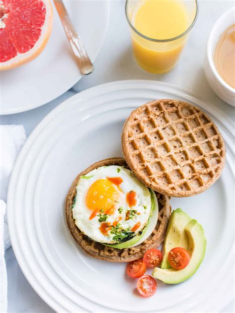 Healthy waffle recipetoday i'm going to show you how to make healthy waffles with oats.these healthy waffles make a delicious breakfast that will keep you. Waffle Breakfast Sandwich | Kitchen Confidante