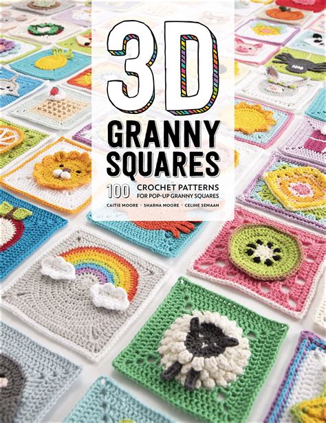 [read download] 3d granny squares 100 crochet patterns for pop up granny squares by rebe