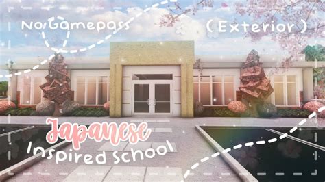 Roblox Bloxburg No Gamepass Japanese Inspired School With Dorms