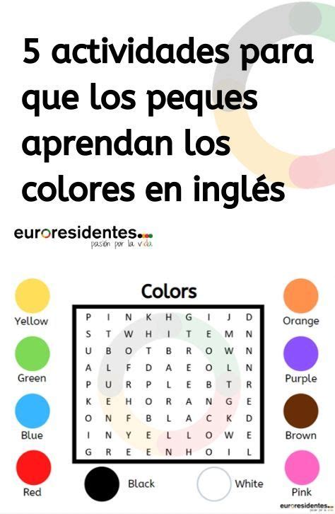 5 actividades para aprender los colores en inglés para niños as