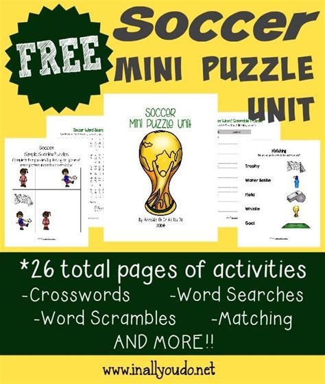 Soccer Puzzle Printables In All You Do Homeschool Free Homeschool