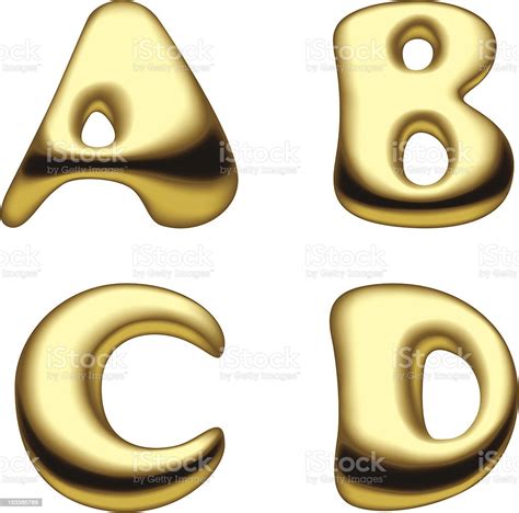 Gold Alphabet Letters Stock Illustration Download Image Now