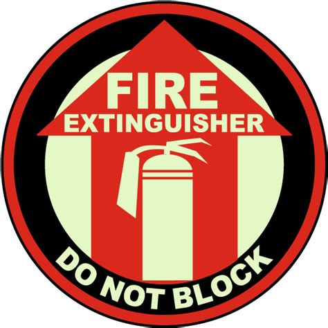 Fire Extinguisher Do Not Block Floor Sign By