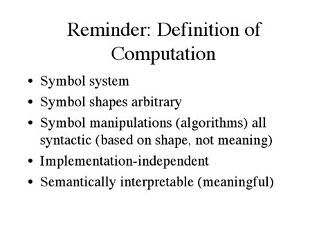 Reminder Definition Of Computation