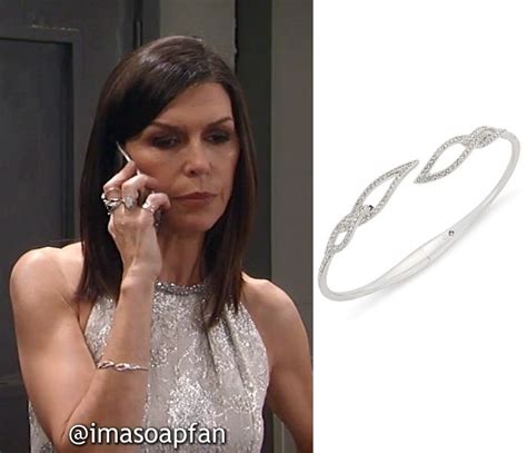 Anna Devane's Pave Leaf Open Bangle at the Nurses Ball ...