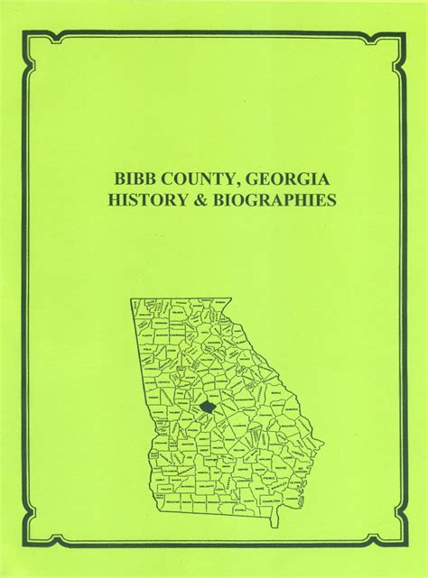 Bibb County Georgia History And Biography Mountain Press And