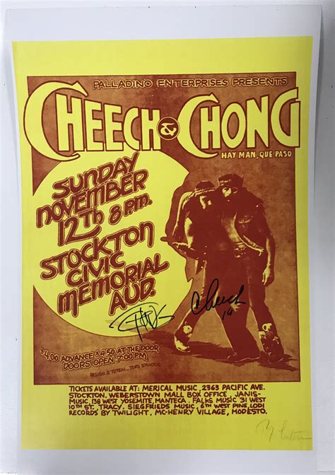 Cheech Marin And Tommy Chong Signed Autographed Cheech And Chong Glossy 11x17 Poster Photo Coa