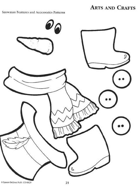Free Printable Snowman Scarf Template